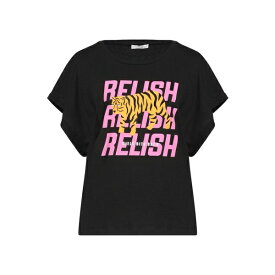 【送料無料】 レリッシュ レディース Tシャツ トップス T-shirts Black