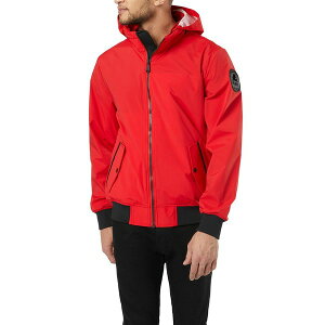 pW[ Y WPbgu] AE^[ Men's Halcyon - 28"Men's Bomber Rain Jacket with Removable Hood Current red