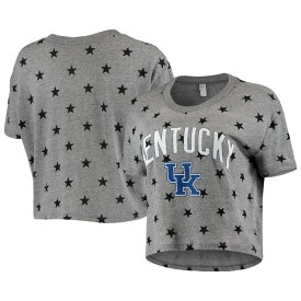 オルタナティヴ アパレル レディース Tシャツ トップス Kentucky Wildcats Alternative Apparel Women's Headliner Stars Cropped TriBlend TShirt Gray