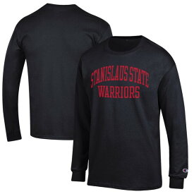 チャンピオン メンズ Tシャツ トップス Cal State Stanislaus Warriors Champion Jersey Long Sleeve TShirt Black