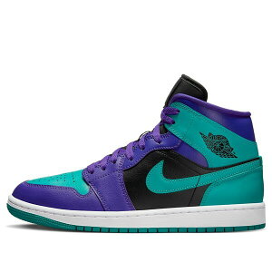 Jordan �W���[�_�� ���f�B�[�X �X�j�[�J�[ �y(WMNS) Air Jordan 1 Mid 'Black Grape' BQ6472-502�z �T�C�Y US_5(22.0cm)