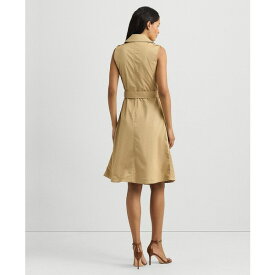 ラルフローレン レディース ワンピース トップス Women's Double-Breasted Belted Dress Birch Tan