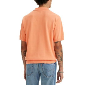 リーバイス メンズ シャツ トップス Men's Relaxed-Fit Solid Sweater-Knit Polo Shirt Peach Bloo
