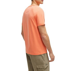 ヒューゴボス メンズ Tシャツ トップス Men's Seasonal Logo Regular-Fit T-shirt Open Red