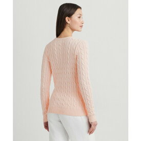 ラルフローレン レディース ニット&セーター アウター Women's Cotton Cable-Knit Sweater Pink Opal