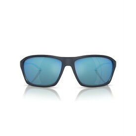 アーネット メンズ サングラス・アイウェア アクセサリー Men's Nitewish Polarized Sunglasses, Mirror Polar AN4329 Matte Blue