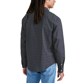 ドッカーズ メンズ シャツ トップス Men's Long-Sleeve Regular-Fit Printed Casual Shirt Navy Blazer Print