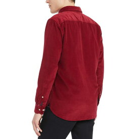 トミー ヒルフィガー メンズ シャツ トップス Men's Regular-Fit Flex Corduroy Shirt Rouge