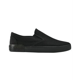 カルバンクライン メンズ スニーカー シューズ Men's Ryor Casual Slip-On Sneakers Solid Black