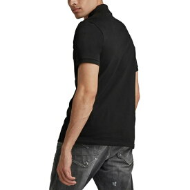 ジースター メンズ ポロシャツ トップス Men's Dunda Slim Fit Short-Sleeve Logo Polo Shirt Dk Black