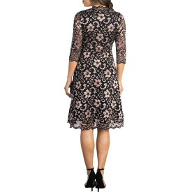 キヨナ レディース ワンピース トップス Women's Mon Cherie Floral Lace Cocktail Dress Rose gold