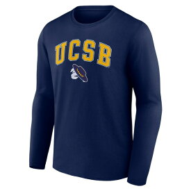ファナティクス メンズ Tシャツ トップス UC Santa Barbara Gauchos Fanatics Branded Campus Long Sleeve TShirt Navy
