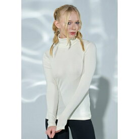 イーブン アンド オド レディース Tシャツ トップス Long sleeved top - beige