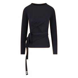 ワイスリー レディース Tシャツ トップス T-shirt With Straps BLACK