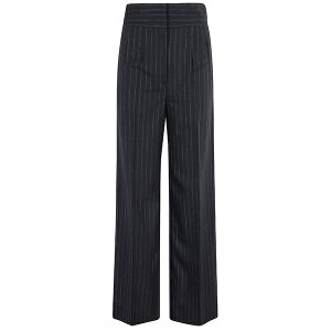 エリカ・カヴァリーニ レディース カジュアルパンツ ボトムス Pantalone Vittoria Gesmb Gessato Blu Rigato Bianco
