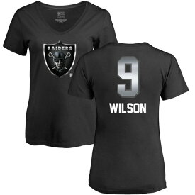 ファナティクス レディース Tシャツ トップス Las Vegas Raiders NFL Pro Line by Fanatics Branded Women's Personalized Midnight Mascot TShirt Wilson,Tyree-9