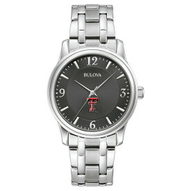 ブロバ メンズ 腕時計 アクセサリー Texas Tech Red Raiders Bulova Stainless Steel Corporate Collection Watch -