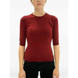 �� ���[�Y ���f�B�[�X �j�b�g&�Z�[�^�[ �A�E�^�[ Three-quarter-sleeve cashmere sweater Red