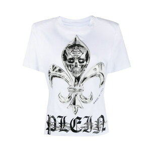 �t�B���b�v�v���C�� ���f�B�[�X T�V���c �g�b�v�X Sexy pure fit chrome cotton t-shirt White