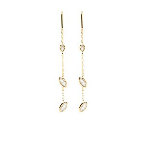 �}���A �u���b�N ���f�B�[�X �s�A�X���C�������O �A�N�Z�T���[ Swift 02chain embellished earrings Gold