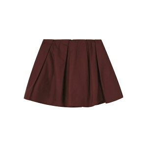 �V���V��/�g���O ���f�B�[�X �X�J�[�g �{�g���X Cotton mini pleated skirt Brown