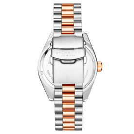スターリング レディース 腕時計 アクセサリー Men's Silver-Tone and Rose Gold-Tone Stainless Steel Link Bracelet Watch 42mm White