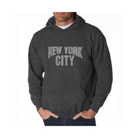 エルエーポップアート メンズ パーカー・スウェットシャツ アウター Men's Word Art Hoodie - New York City Neighborhoods Dark Gray