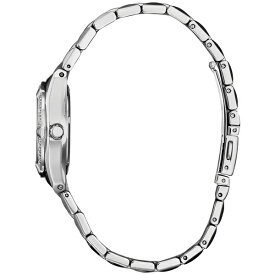 シチズン レディース 腕時計 アクセサリー Eco-Drive Women's Corso Diamond (1/10 ct. t.w.) Stainless Steel Bracelet Watch 28mm Silver-tone