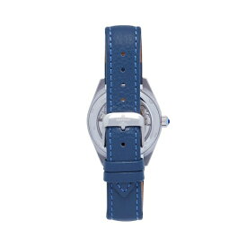 エンプレス レディース 腕時計 アクセサリー Women Magnolia Leather Watch - Blue/Silver, 37mm Blue/Silver