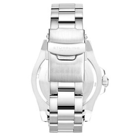 スターリング レディース 腕時計 アクセサリー Men's Quartz Diver Silver-Tone Link Bracelet Watch 42mm Black