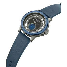 ケネスコール レディース 腕時計 アクセサリー Men's Transparency Blue Dark Genuine Leather Watch 44mm Blue Dark