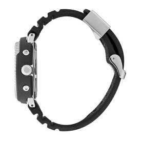 セイコー レディース 腕時計 アクセサリー Men's Solar Analog-Digital Prospex Divers Black Silicone Strap Watch 47.8mm Black