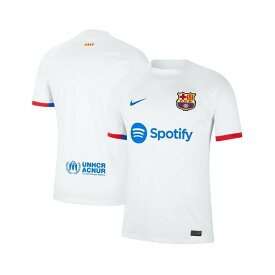 ナイキ レディース Tシャツ トップス Men's White Barcelona 2023/24 Away Replica Jersey White