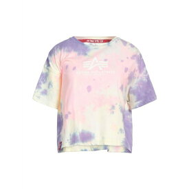 【送料無料】 アルファインダストリーズ レディース Tシャツ トップス T-shirts Light pink