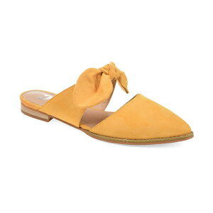 W[j[RNV fB[X T_ V[Y Women's Telulah Bow Slip On Flat Mules Mustard