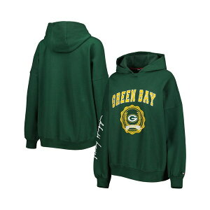 g~[ qtBK[ fB[X p[J[EXEFbgVc AE^[ Women's Green Green Bay Packers Becca Drop Shoulder Pullover Hoodie Green