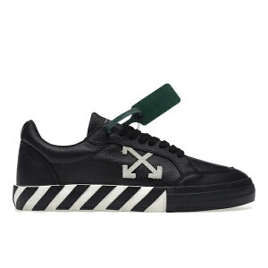 OFF-WHITE �I�t�z���C�g �����Y �X�j�[�J�[ �yOFF-WHITE Vulc Low Leather Black White SS22�z �T�C�Y US_10(28.0cm) Black/White