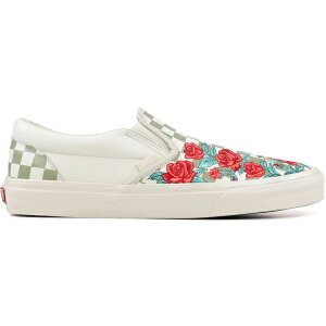Vans �o���Y �����Y �X�j�[�J�[ �yVans Slip-On Rose Embroidery�z �T�C�Y US_7.5(25.5cm) Marshmallow/Turtledove