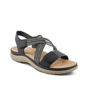 tNTX fB[X T_ V[Y Crossbeam Wedge Sandal Black
