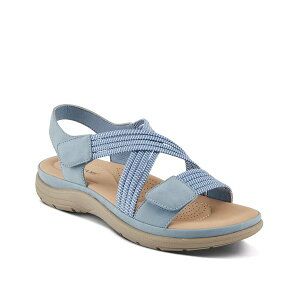 tNTX fB[X T_ V[Y Crossbeam Wedge Sandal Blue