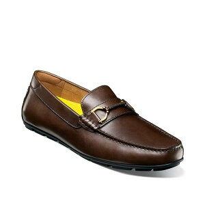フローシャイム メンズ スリッポン・ローファー シューズ Motor Bit Driving Loafer Dark Brown Leather