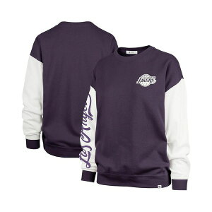 47�u�����h ���f�B�[�X �J�b�g�\�[ �g�b�v�X Women's Purple Los Angeles Lakers Plus Size Oversized Rise Andie Pullover Sweatshirt Purple