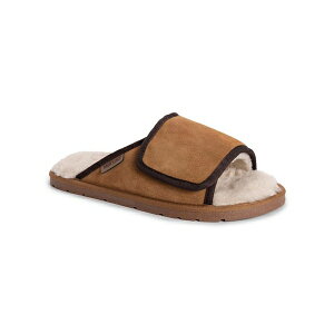 ���N���N�X �����Y �T���_�� �V���[�Y Men's Leather Goods By Topher Open Toe Slipper, Camel, 12 Camel