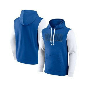 t@ieBNX Y p[J[EXEFbgVc AE^[ Men's Royal/White Indianapolis Colts Outline Pullover Hoodie Royal, White