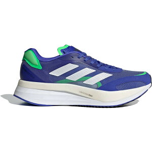 adidas �A�f�B�_�X �����Y �X�j�[�J�[ �yadidas Adizero Boston 10 Sonic Ink Screaming Green�z �T�C�Y US_12.5(30.5cm) Sonic Ink/Cloud White/Screaming Green