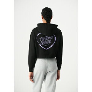 g~[qtBK[ fB[X p[J[EXEFbgVc AE^[ CROP HEART HOODIE - Sweatshirt - black