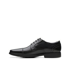 クラークス メンズ スニーカー シューズ Men's Collection Clarkslite Cap Comfort Shoes Black Leather