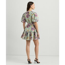 ラルフローレン レディース ワンピース トップス Women's Floral Cotton Voile Puff-Sleeve Dress Soft Laurel Multi