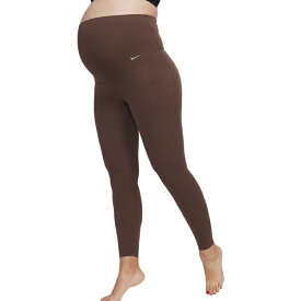 ナイキ レディース カジュアルパンツ ボトムス Nike Women's Zenvy Maternity Gentle-Support High-Waisted 7/8 Leggings Earth