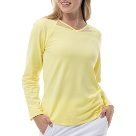サン ソレイユ レディース シャツ トップス SanSoleil Women's SolTek Solid Tennis T-Shirt Buttercup